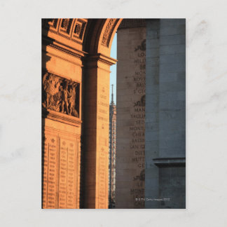ARC DE TRIOMPHE und EIFFEL Turm 2 Postkarte