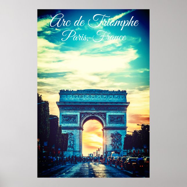Arc de Triomphe Vivid Poster (Vorne)