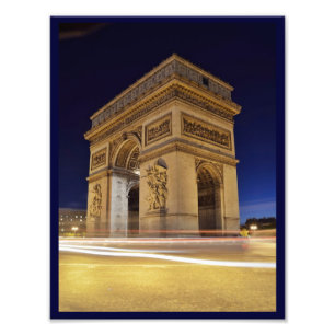 Arc de Triomphede l'Étoile im Paris-Nachtschuß Fotodruck