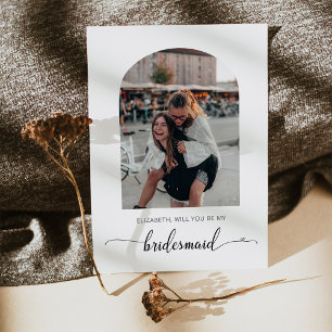 Arc Frame Foto wird meine Bridesmaid Card sein Dankeskarte