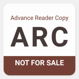 ARC Not for Sale Advance Reader Copy Book Author Quadratischer Aufkleber