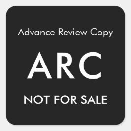 ARC Not for Sale Advance Review Copy Book Label Quadratischer Aufkleber