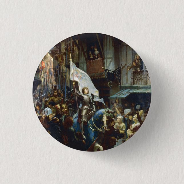 Arc tritt in Orléans ein Button (Vorderseite)