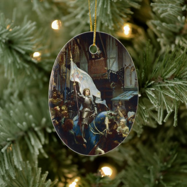 Arc tritt in Orléans ein Keramik Ornament (Baum)