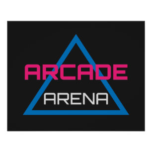 Arcade Arena Gaming Logo Poster