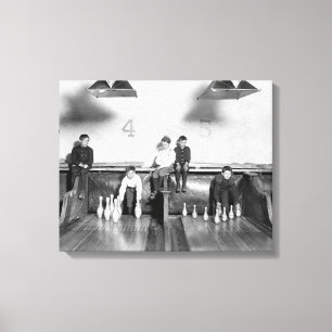 Arcade Bowling Alley, 1909 Leinwanddruck