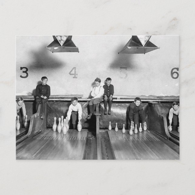 Arcade Bowling Alley, 1909 Postkarte (Vorderseite)