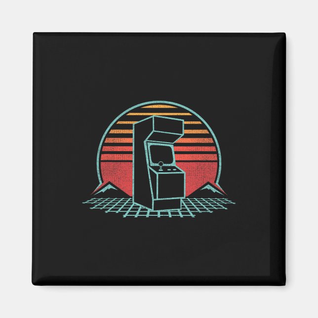 Arcade Game Machine Kabinett Nostalgia Retro 80er  Magnet (Vorne)
