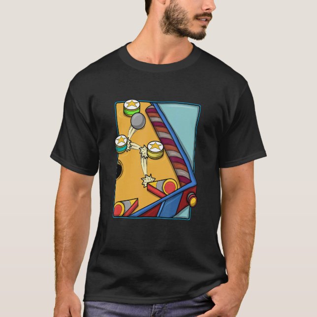Arcade Game Vintag Pinball Machine 1 T-Shirt (Vorderseite)
