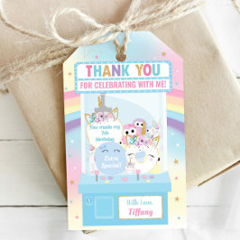 Arcade Girl Birthday Niedlich Blue Claw Machine Fa Geschenkanhänger