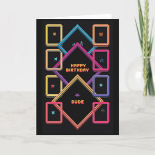 Arcade Glow Geburtstagskarte Karte
