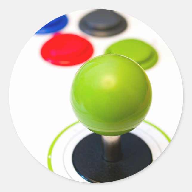 Arcade Joystick Runder Aufkleber (Vorderseite)