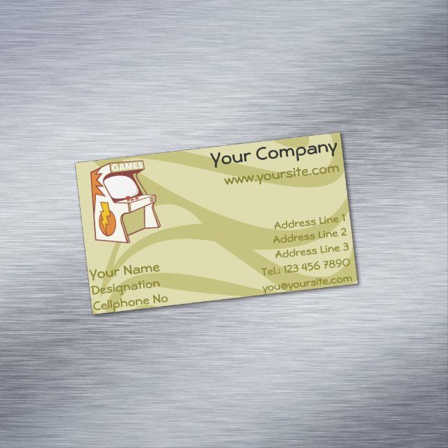 Arcade-Maschine Magnetische Visitenkarte (Beispiel)