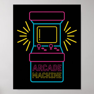 Arcade-Maschine Spielautomat Vintage 80er 90er Ret Poster
