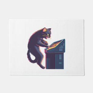 Arcade Meowster � Nostalgischer Gamer-Katze Fußmatte