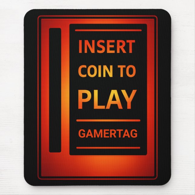 Arcade-“Münze einwerfen, um zu spielen”-Mauspad Mousepad (Vorne)