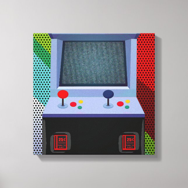 Arcade Video Game Joystick - Kunst Leinwanddruck (Vorderseite)