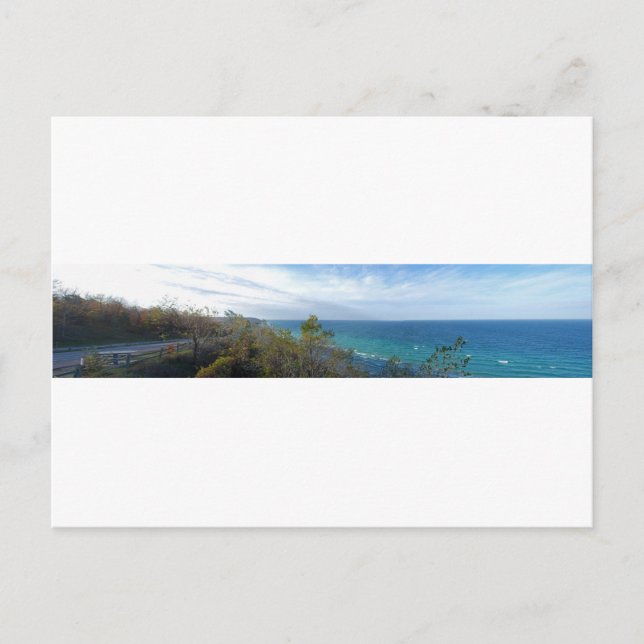 Arcadia Blick Panorama, Michigan Postkarte (Vorderseite)