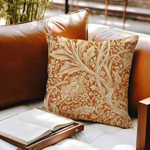 Arcadia Burnt Orange William Morris Muster Kissen