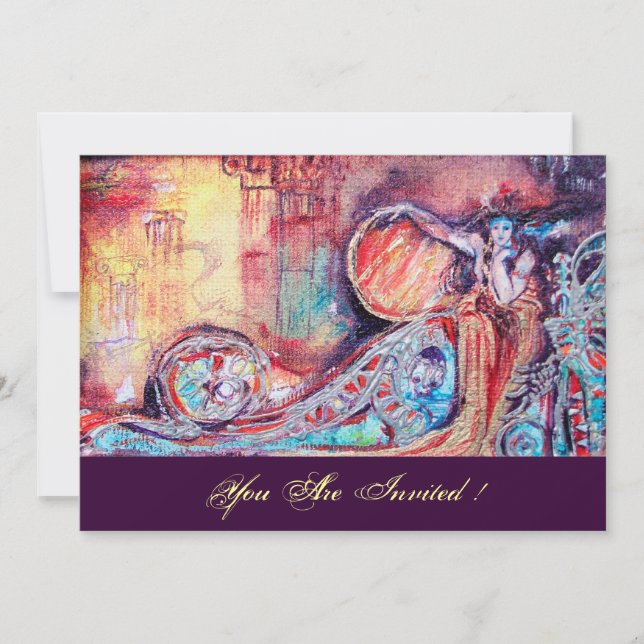 ARCADIA - BUTTERFLY PFLANZE Blue Red Pink Einladung (Vorderseite)