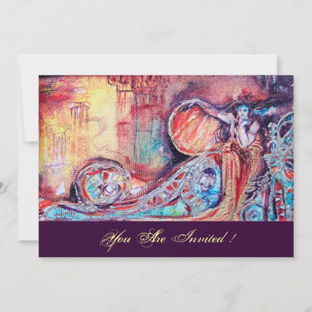 ARCADIA - BUTTERFLY PFLANZE Blue Red Pink Gold Met Einladung (Vorderseite)