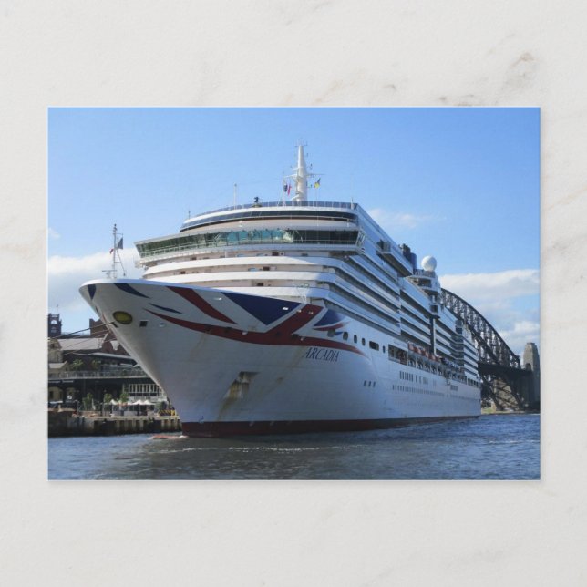 Arcadia Docked at Circular Quay Postcard Postkarte (Vorderseite)