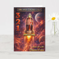 Arcadia Kumpel Cola Raketenstart Sci-Fi Geburtstag