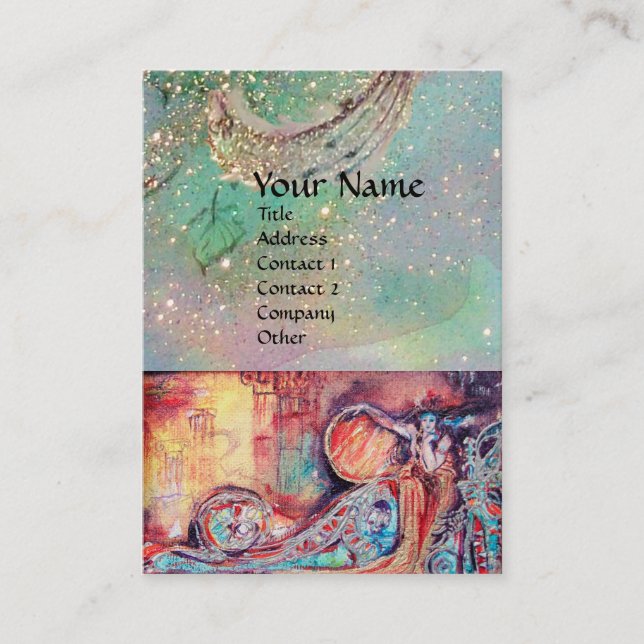 ARCADIA / MAGIC GOLD GLITZERN Blau Grün, Aquamarin Visitenkarte (Vorderseite)