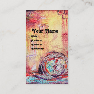 ARCADIA, Red Blue Yellow Silver Abstrakt Visitenkarte