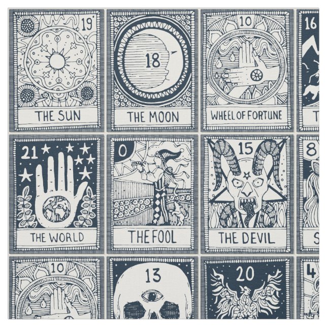Arcana-Tarot-Indigostoff Stoff (Muster)