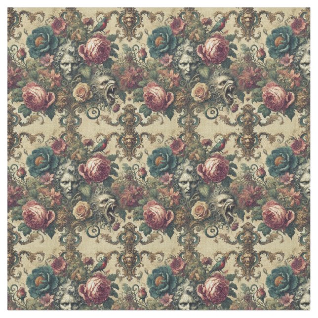 Arcane Atelier - Gothic Viktorianisch Dense Tile Stoff (Nahaufnahme)