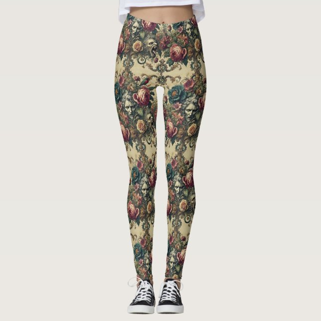Arcane Atelier - Gotisch Viktorianisch Leggings (Vorderseite)