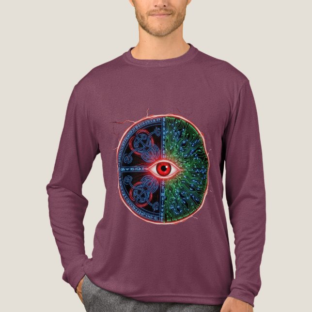 Arcane Cyber Forge Long Sleeve T-Shirt Tri-Blend Shirt (Vorderseite)