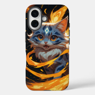 Arcane Ember: Das Flamebound Kitten iPhone 16 Hülle