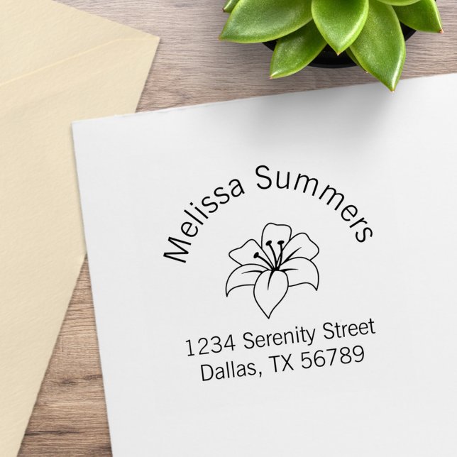 Arch-Adresse der Exotic Lily Blume Gummistempel (Von Creator hochgeladen)