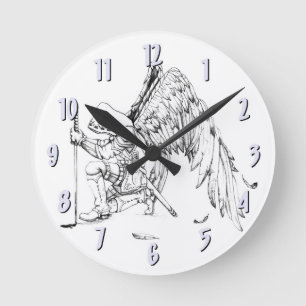 Arch Angel Warrior Clock Runde Wanduhr