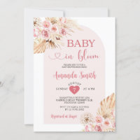 Arch Boho Baby in blocker Kinderdusche Pampas Gras