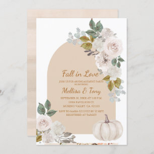 Arch Boho Floral Pumpkin Falling in Liebe  Einladung