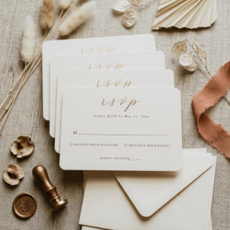 Arch Boho Minimalistische Hochzeits-RSVP-Karte Mitteilungskarte