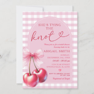Arch Bow Sie bindet das bekannte Cherry-Brautparty Einladung