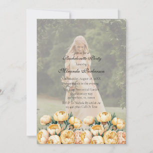 Arch Butter-Gelbes Foto Junggeselinnen-Abschied Einladung