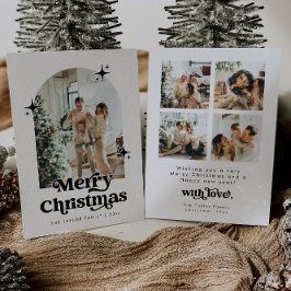 Arch Christmas Card, Retro Modern Holiday Card Feiertagskarte