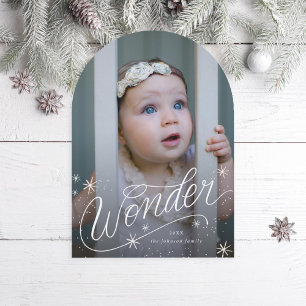 Arch Christmas Wonder Handschrift Foto Card Einladung