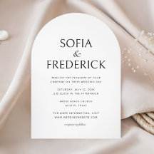 Arch Classic Foto Script Black and White Wedding