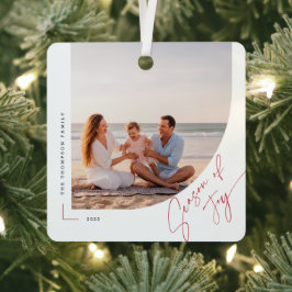 Arch Double Sided Family Beach Photo Christmas Ornament Aus Metall