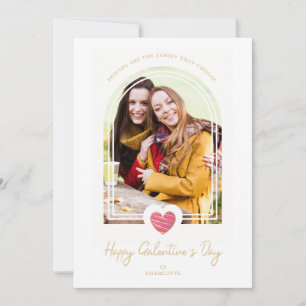 Arch Effect Pink Heart Friends Happy Galentine  Karte