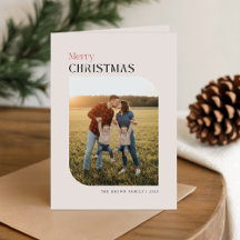 Arch Familienfoto Rot Schwarz Gefaltete Weihnachts