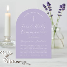Arch First Communion Lavender Lila Moderne Drehbuc