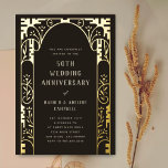 Arch-Foil-Einladung zum Hochzeitstag Folieneinladung<br><div class="desc">Eine schöne und formelle Einladung zum Hochzeitsjubiläum mit Goldfolienelementen. Ideal für ein klassisches Party mit einer modernen und kunstvollen Deko-Drehung. Die Details der Goldfolie schaffen eine Blüte von Blume und Blattwerk mit einem Vintagen Stil.</div>