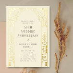 Arch-Foil-Einladung zum Hochzeitstag Folieneinladung<br><div class="desc">Eine schöne und formelle Einladung zum Hochzeitsjubiläum mit Goldfolienelementen. Ideal für ein klassisches Party mit einer modernen und kunstvollen Deko-Drehung. Die Details der Goldfolie schaffen eine Blüte von Blume und Blattwerk mit einem Vintagen Stil.</div>